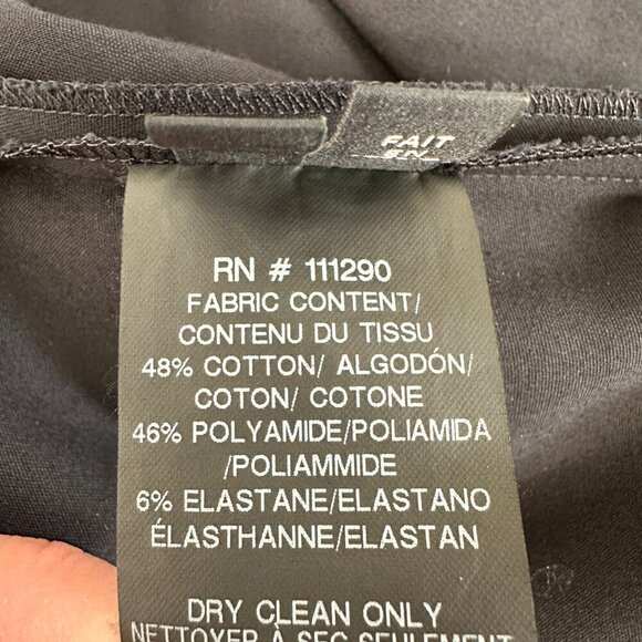 Derek Lam Black Midi Shift Career Dress Front Slit Size 8 - Picture 9 of 9